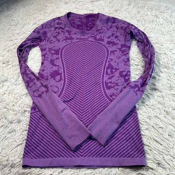 Lululemon Swiftly Tech Long Sleeve Crew Heathered Tender Violet - Picture 1 of 5